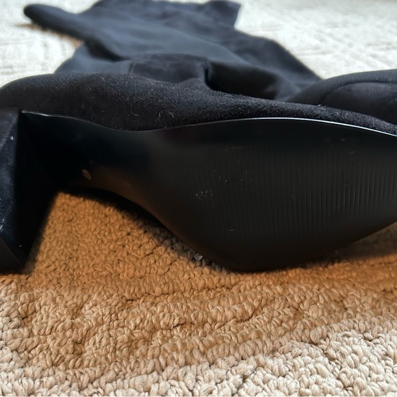 NWOT-Everley Elegant Black Over the Knee stretch Boots - Picture 4 of 7